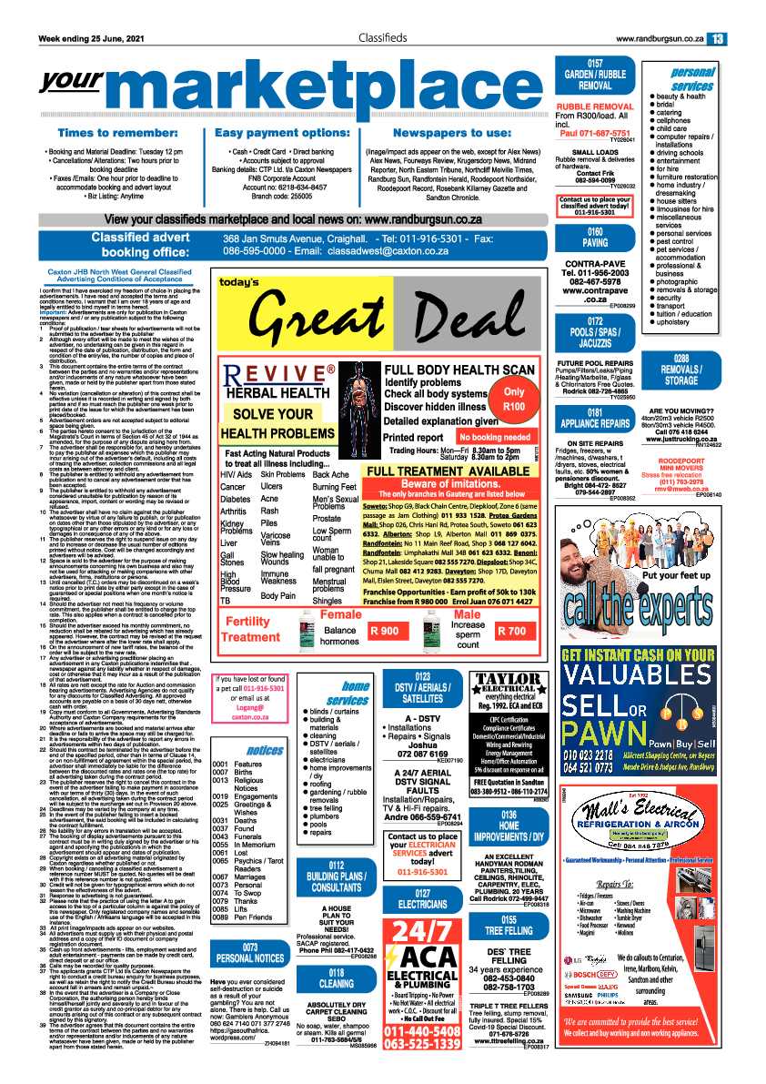 Randburg Sun 25 June 2021 page 13
