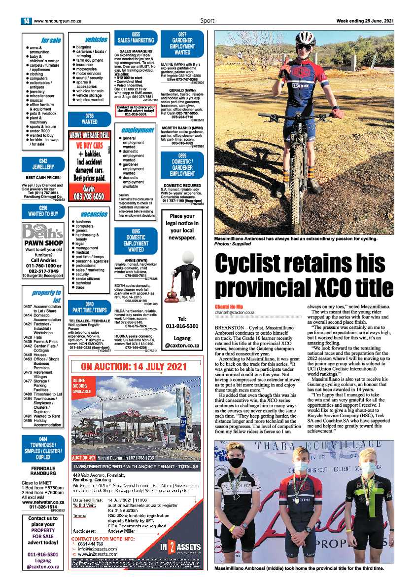 Randburg Sun 25 June 2021 page 14
