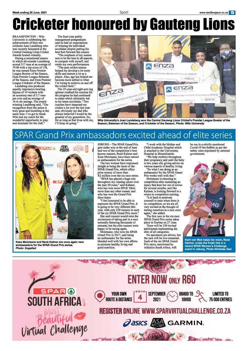 Randburg Sun 25 June 2021 page 15