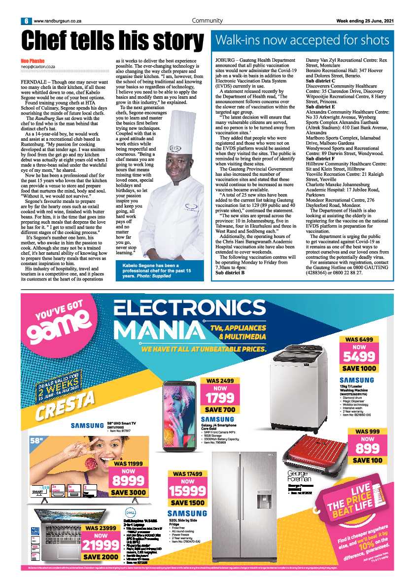 Randburg Sun 25 June 2021 page 6