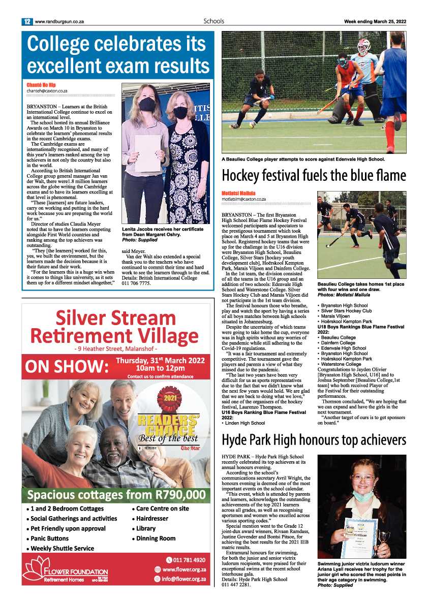 Randburg Sun 25 March 2022 page 12
