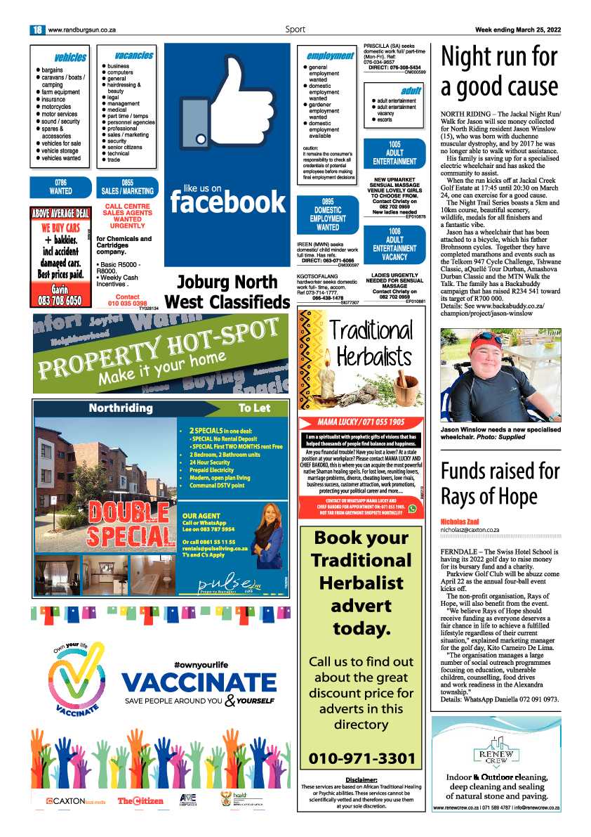 Randburg Sun 25 March 2022 page 18