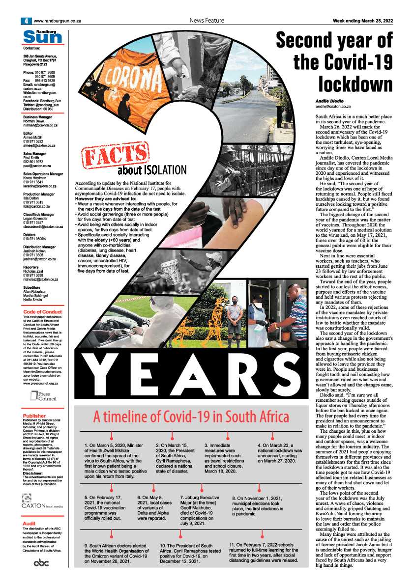 Randburg Sun 25 March 2022 page 4