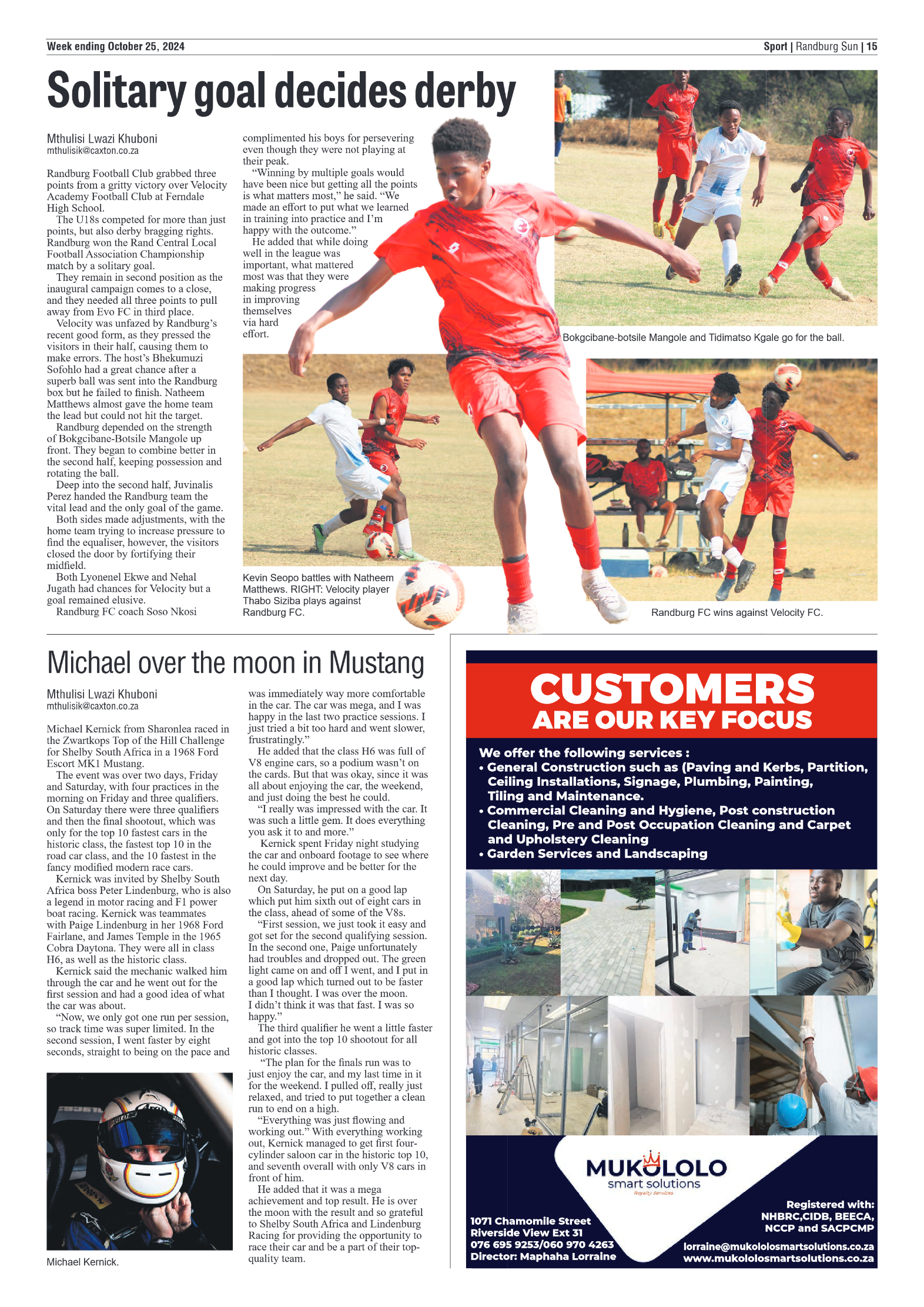 Randburg Sun 25 October 2024 page 15
