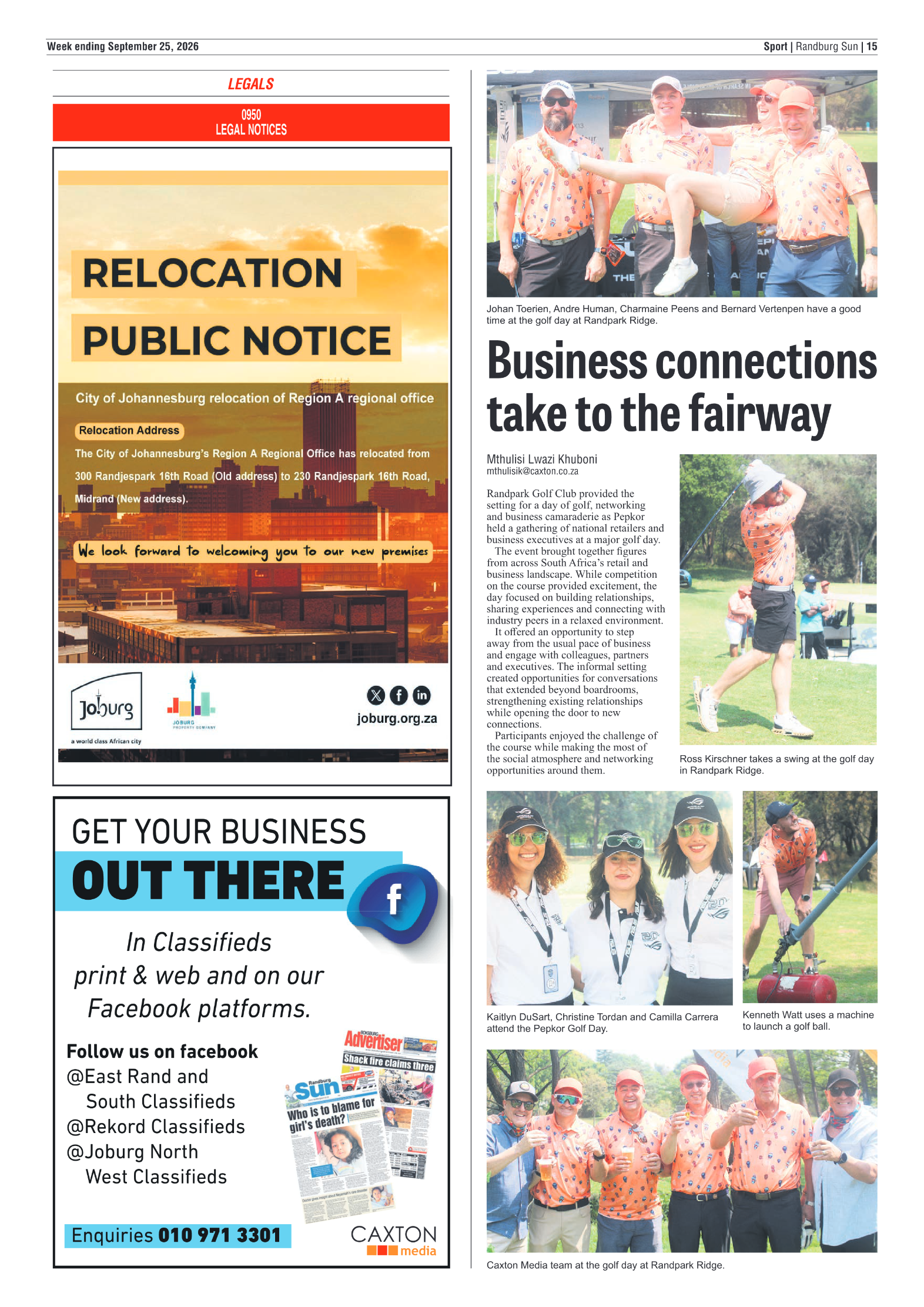 Randburg Sun 25 September 2026 page 15