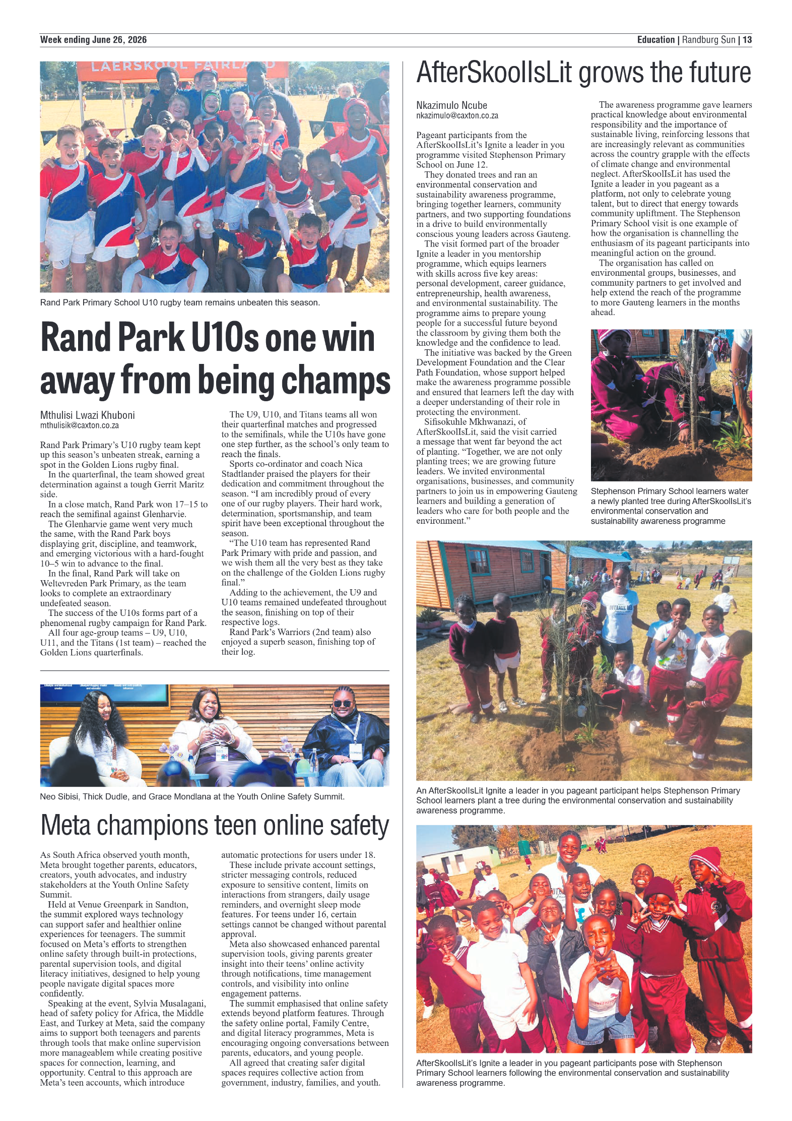 Randburg Sun 26 June 2026 page 13