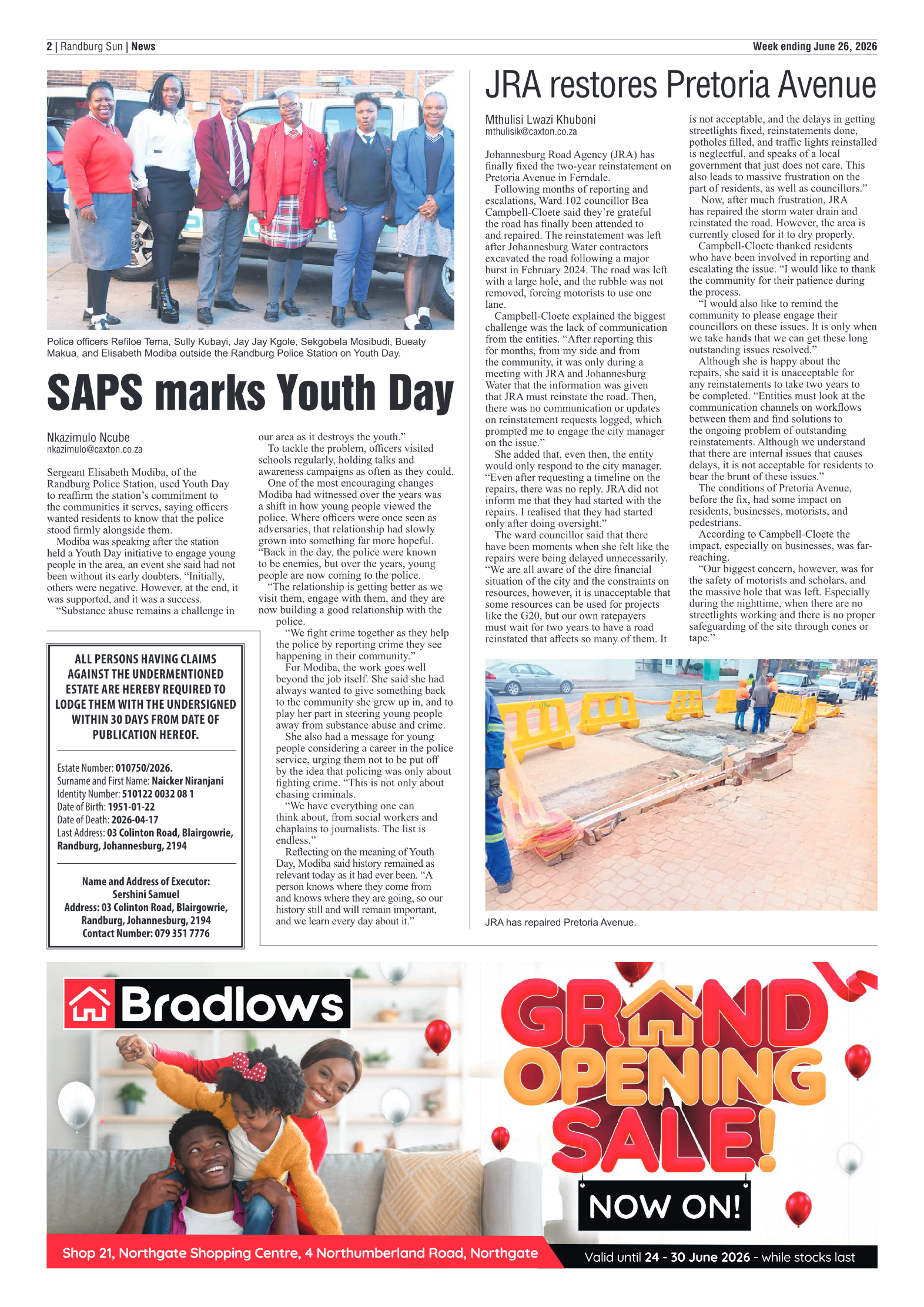 Randburg Sun 26 June 2026 page 2