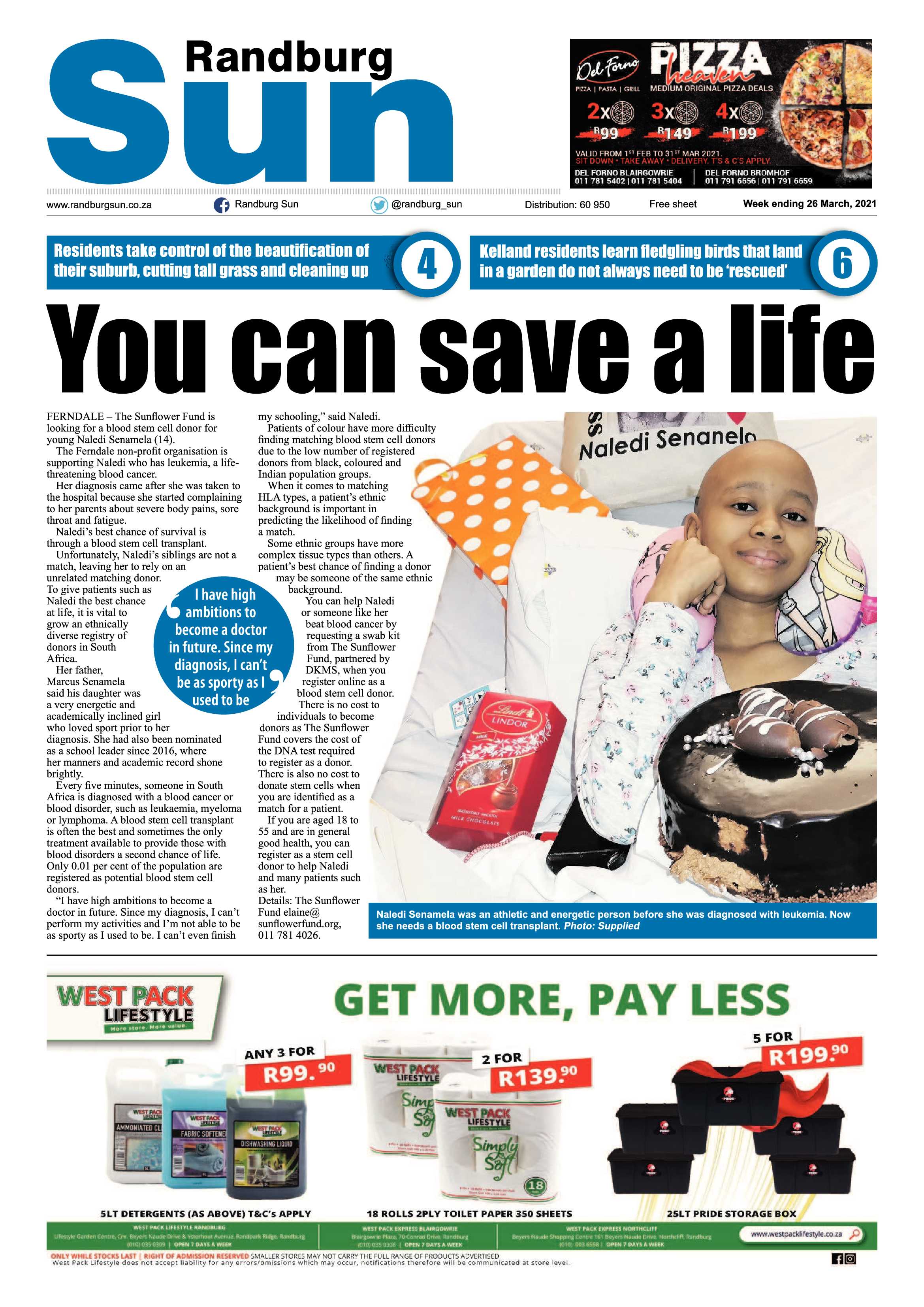 Randburg Sun 26 March 2021 page 1