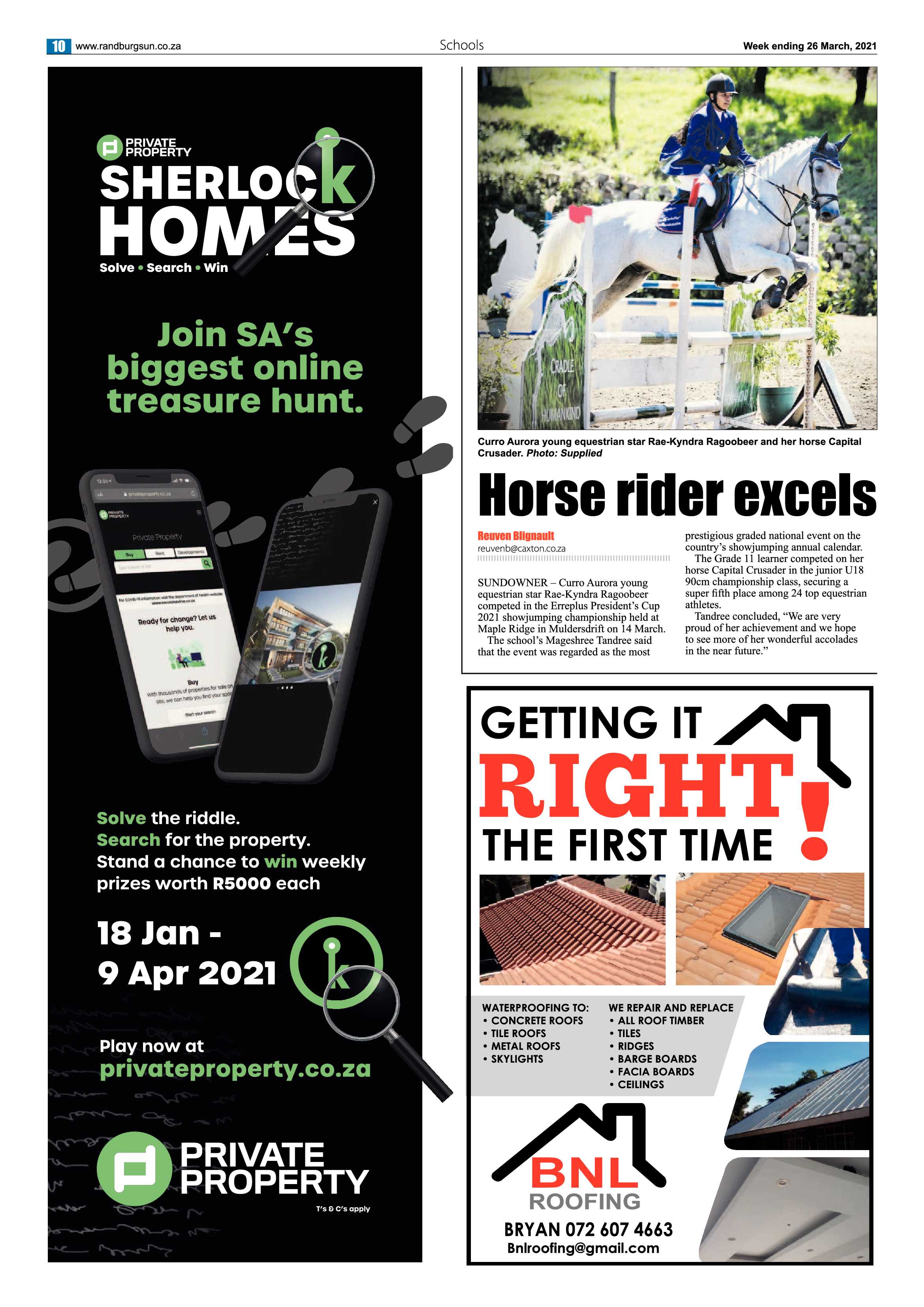 Randburg Sun 26 March 2021 page 10