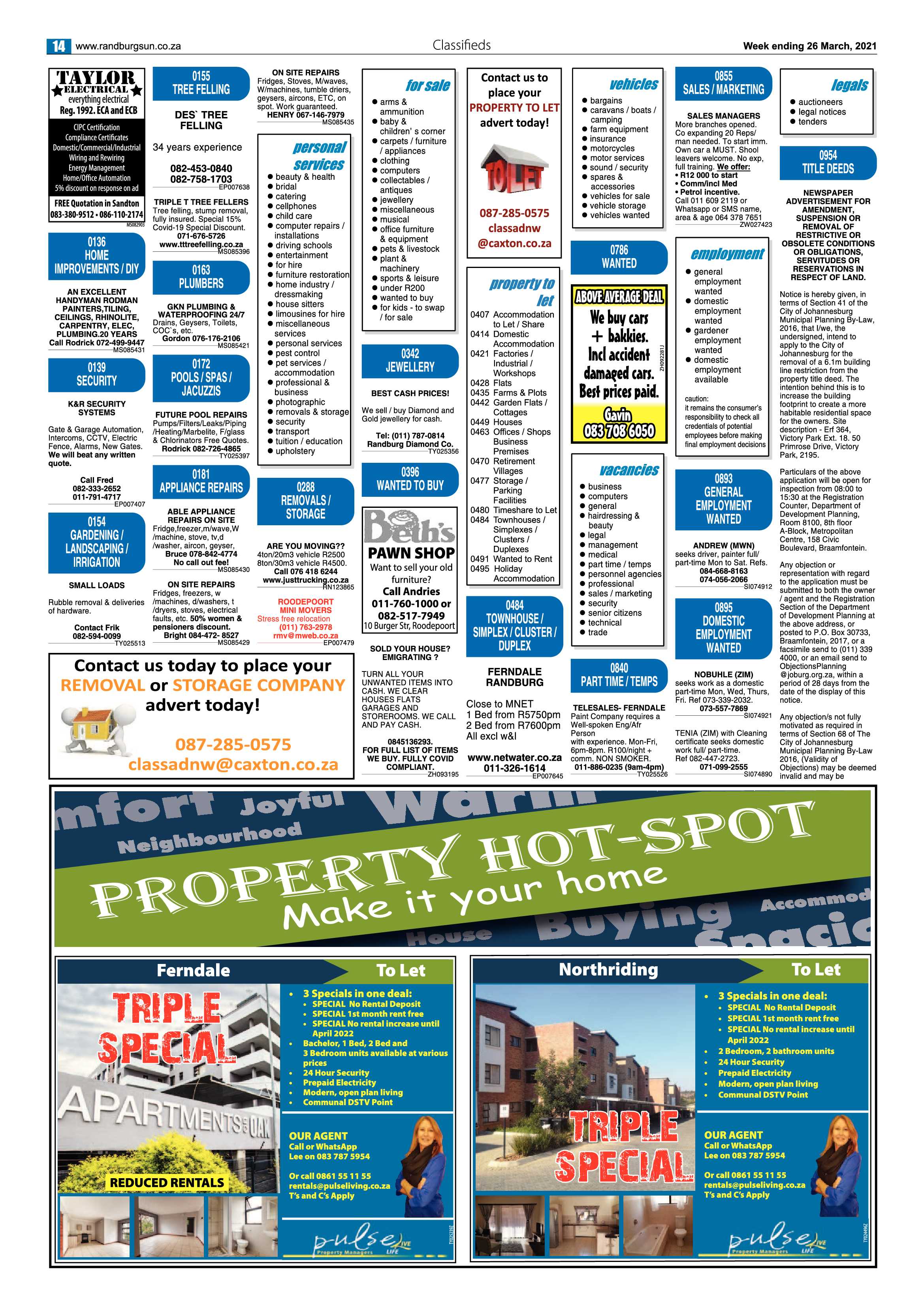 Randburg Sun 26 March 2021 page 14