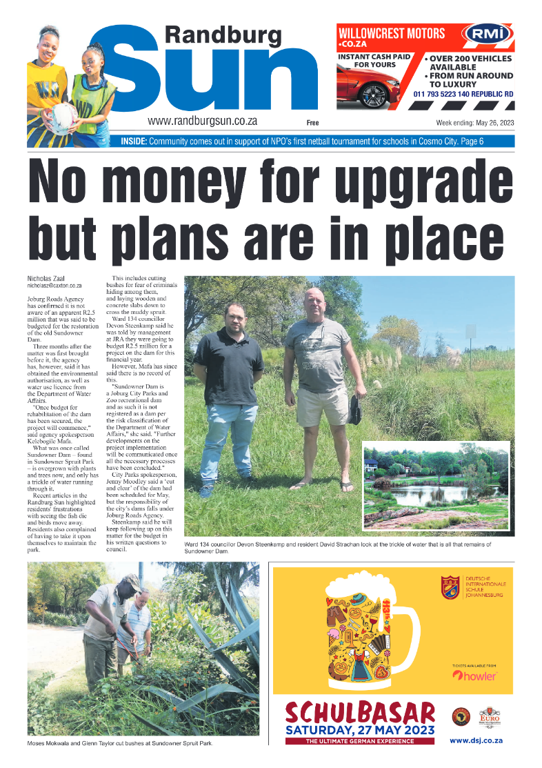 Randburg Sun 26 May 2023 page 1