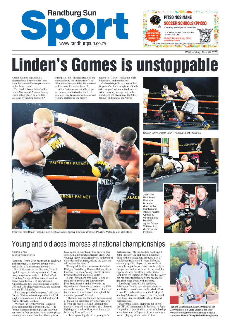 Randburg Sun 26 May 2023 page 20