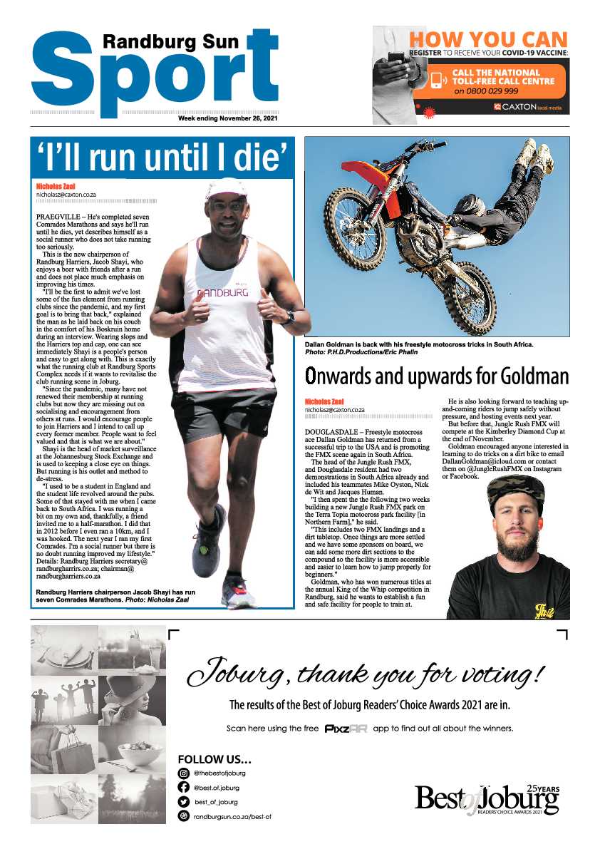 Randburg Sun 26 November 2021 page 22