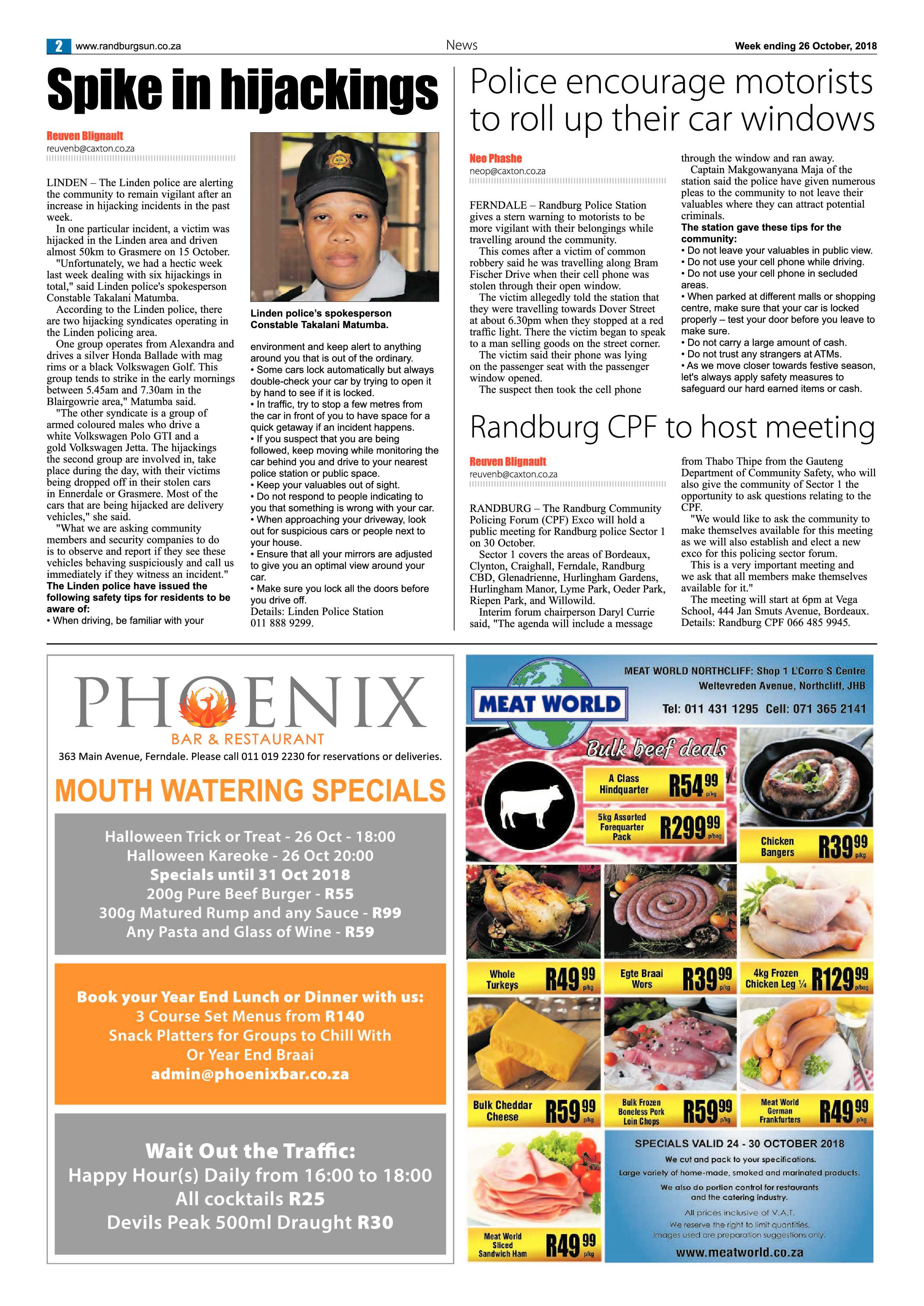 Randburg Sun 26 October 2018 page 2
