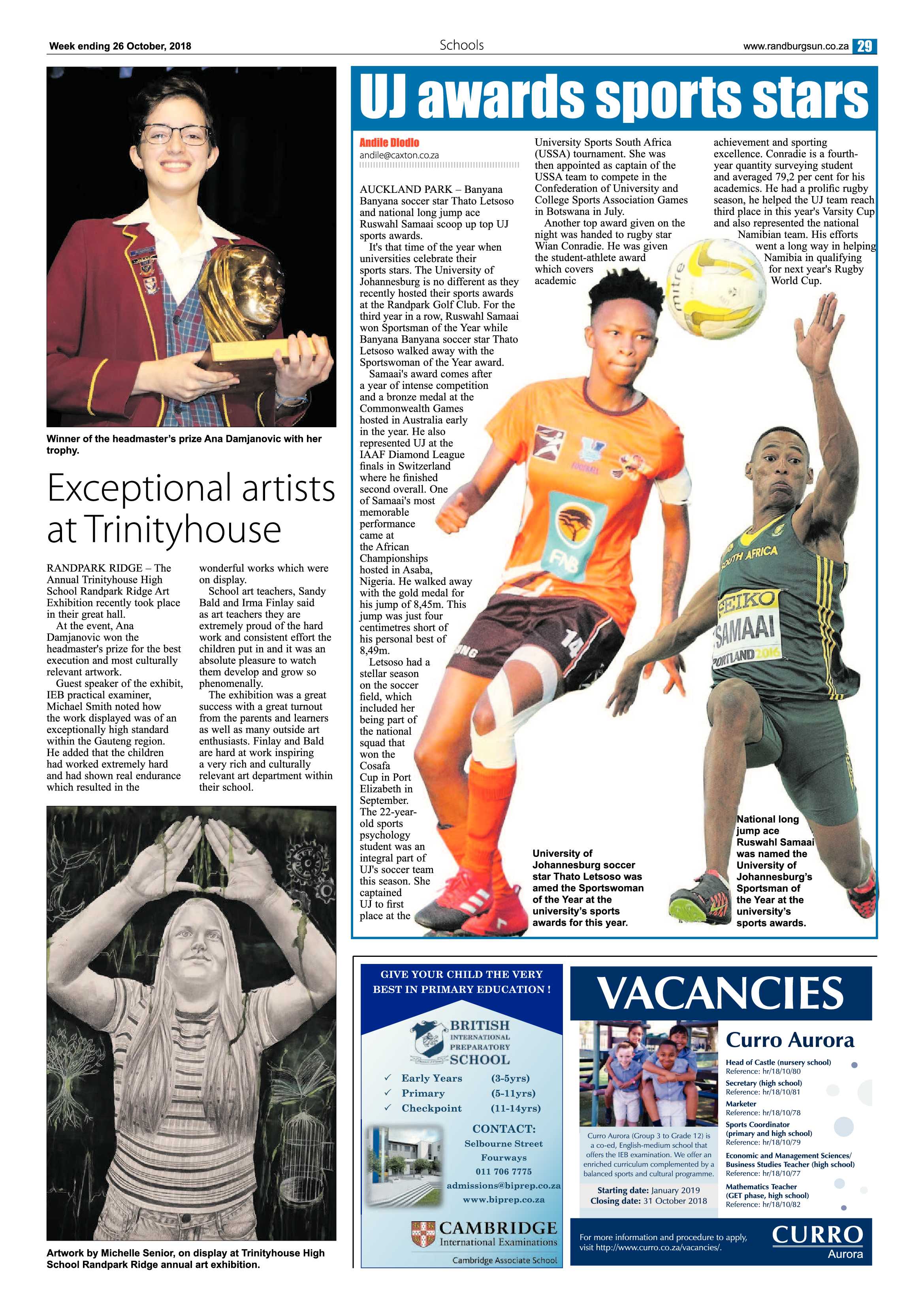 Randburg Sun 26 October 2018 page 29