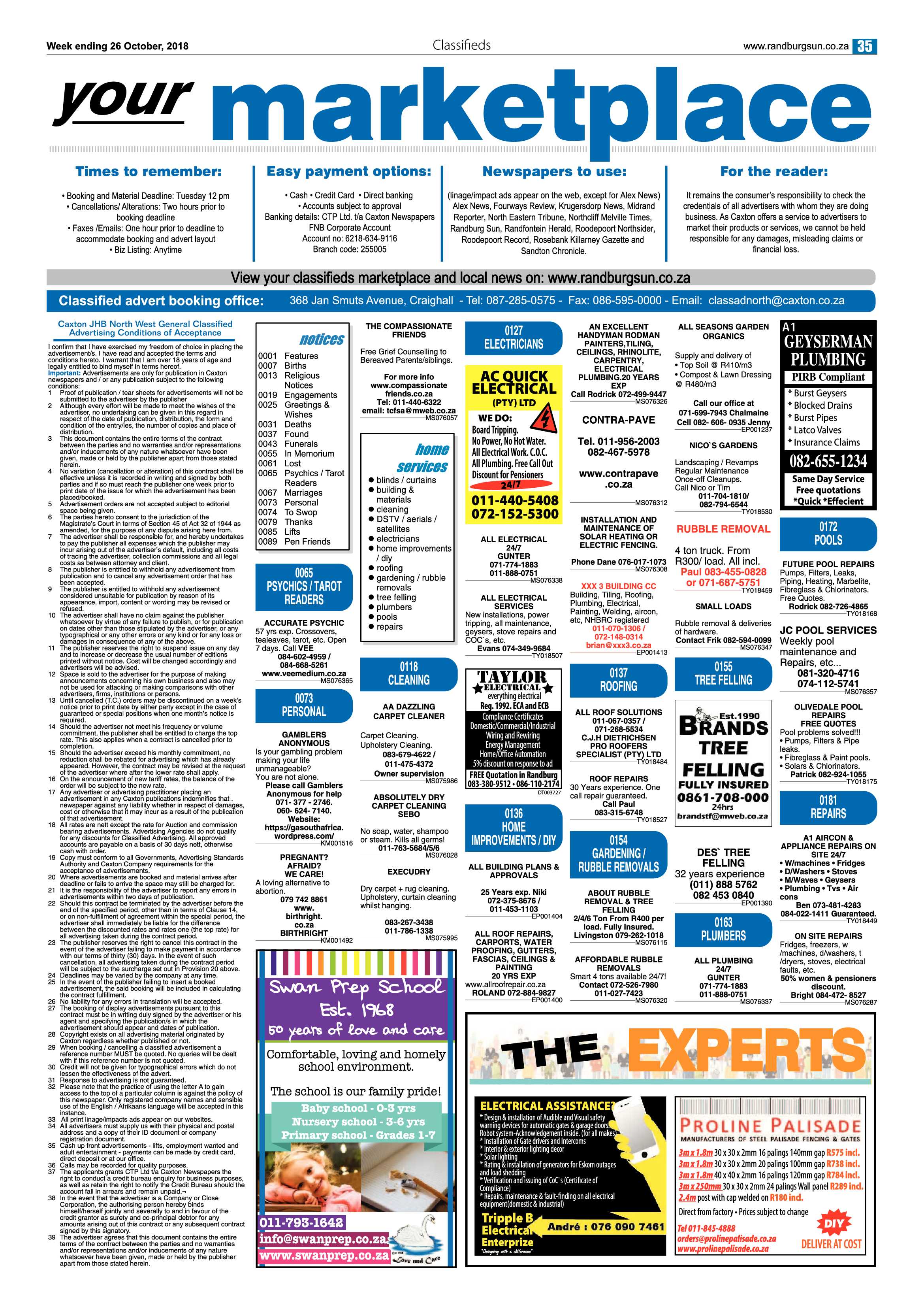Randburg Sun 26 October 2018 page 35