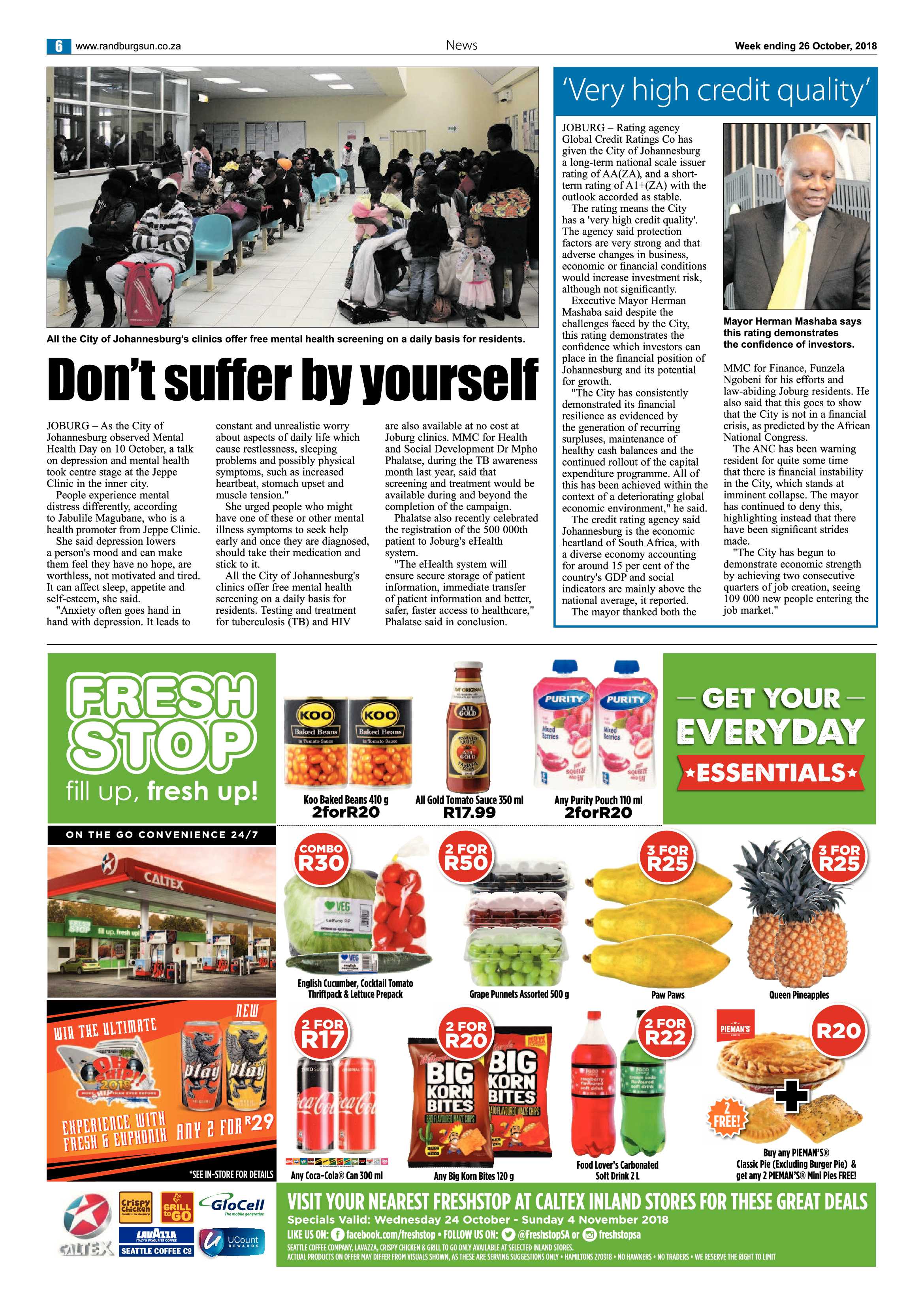 Randburg Sun 26 October 2018 page 6