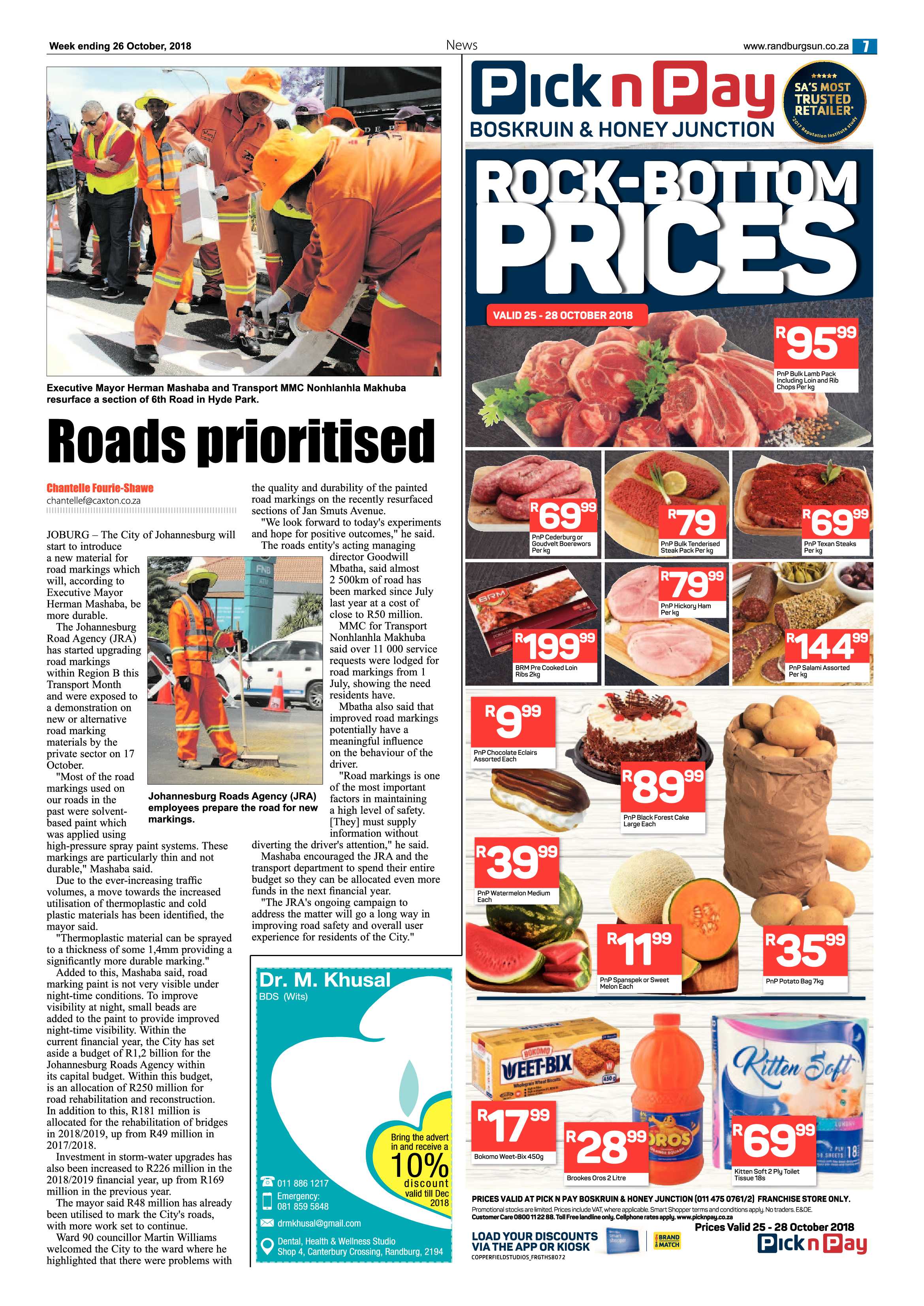 Randburg Sun 26 October 2018 page 7