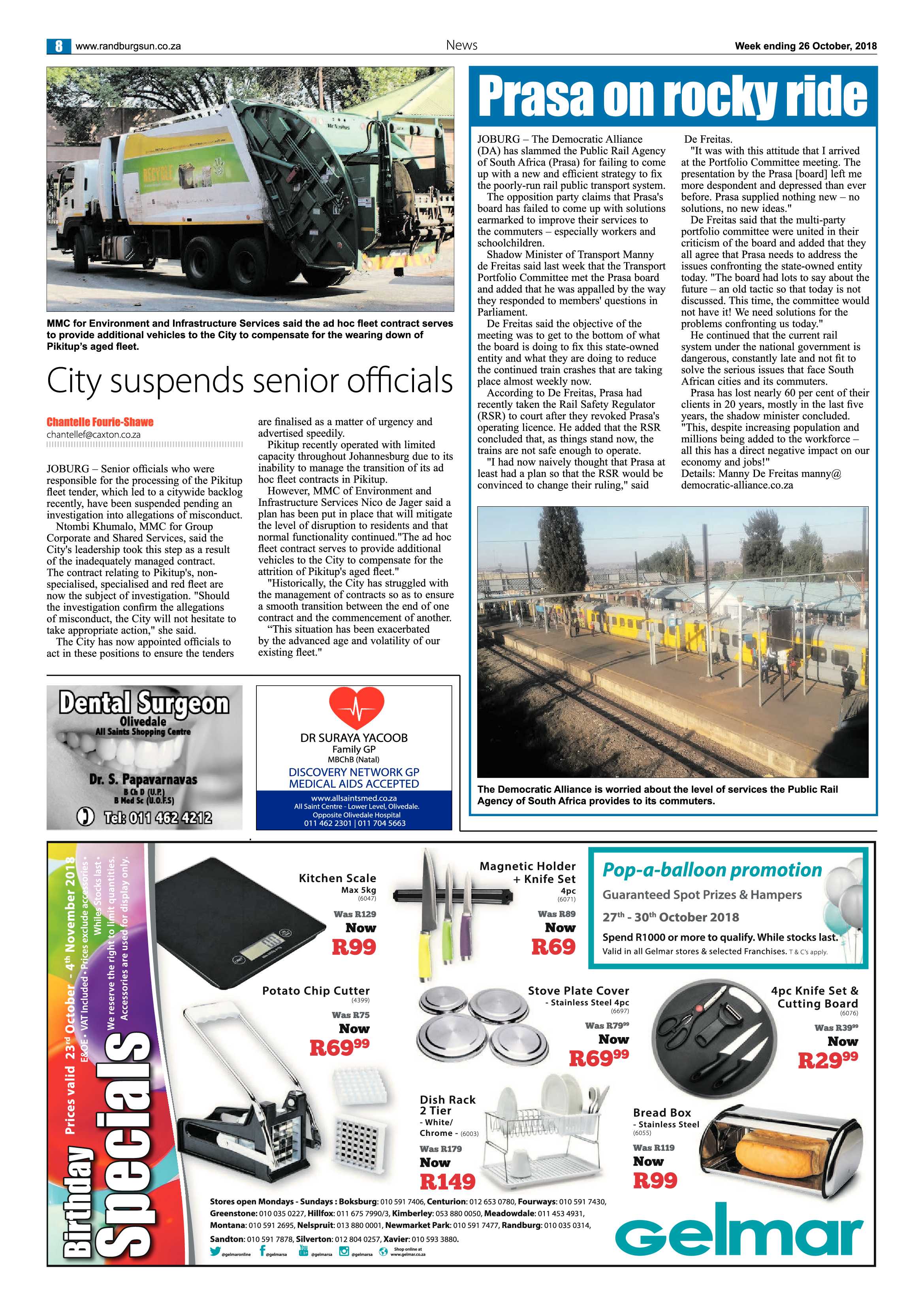 Randburg Sun 26 October 2018 page 8