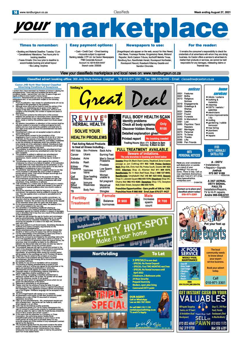 Randburg Sun 27 August 2021 page 16