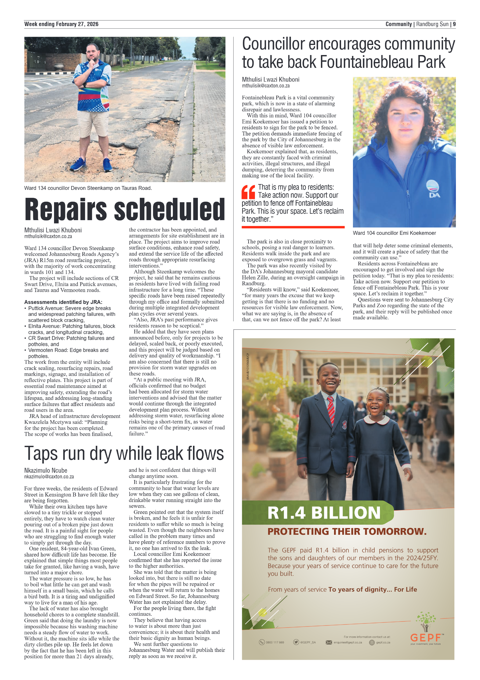Randburg Sun 27 February 2026 page 9
