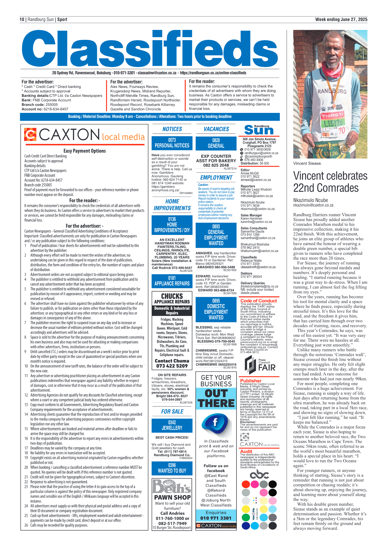 Randburg Sun 27 June 2025 page 10