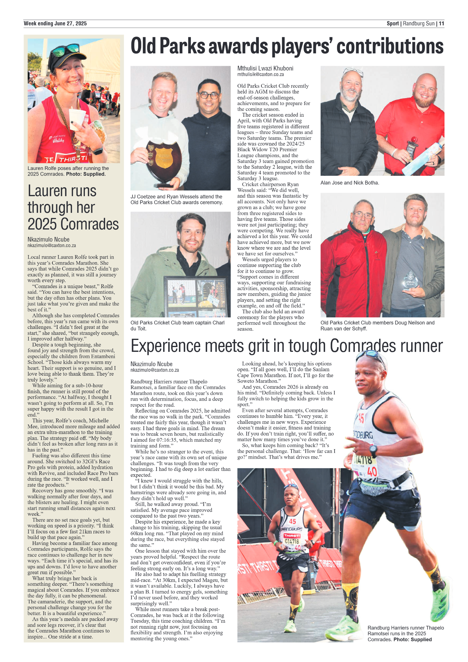 Randburg Sun 27 June 2025 page 11