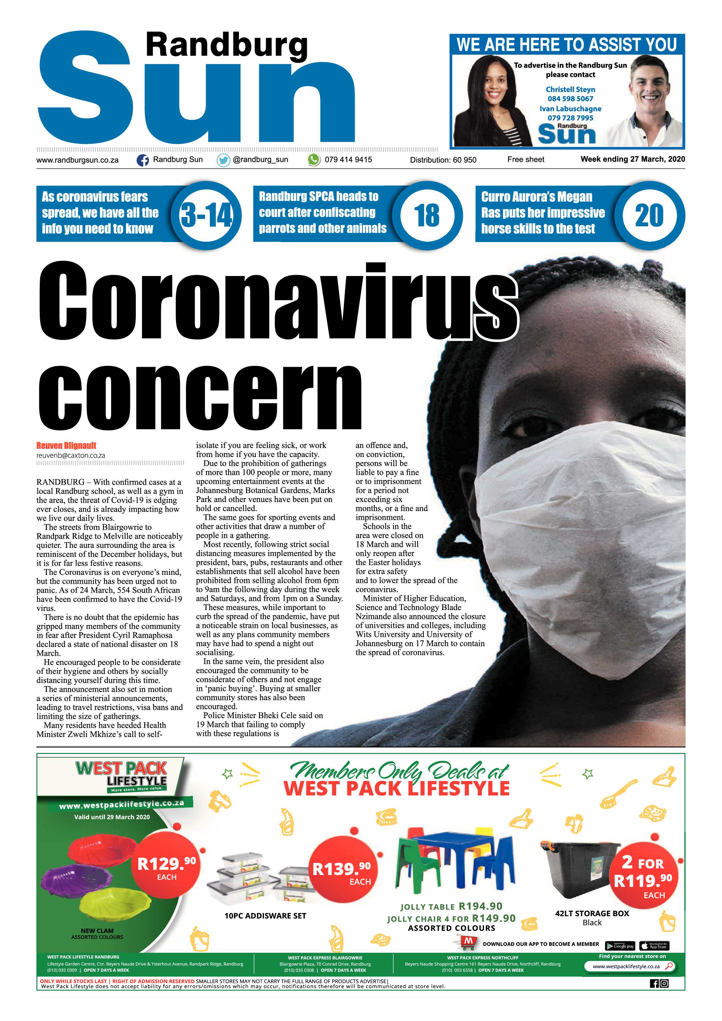 Randbuurg Sun 27 March 2020 page 1