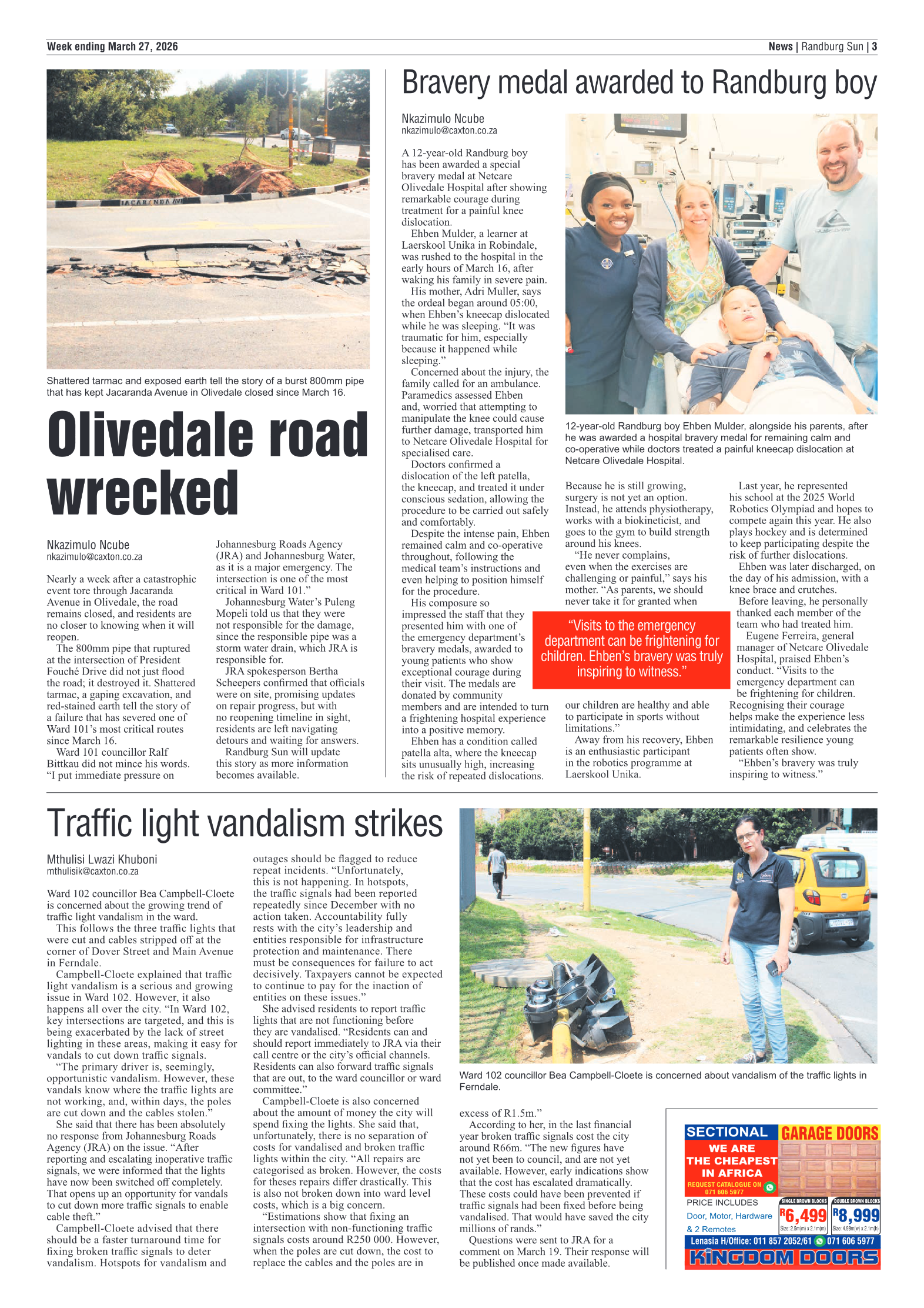 Randburg Sun 27 March 2026 page 3