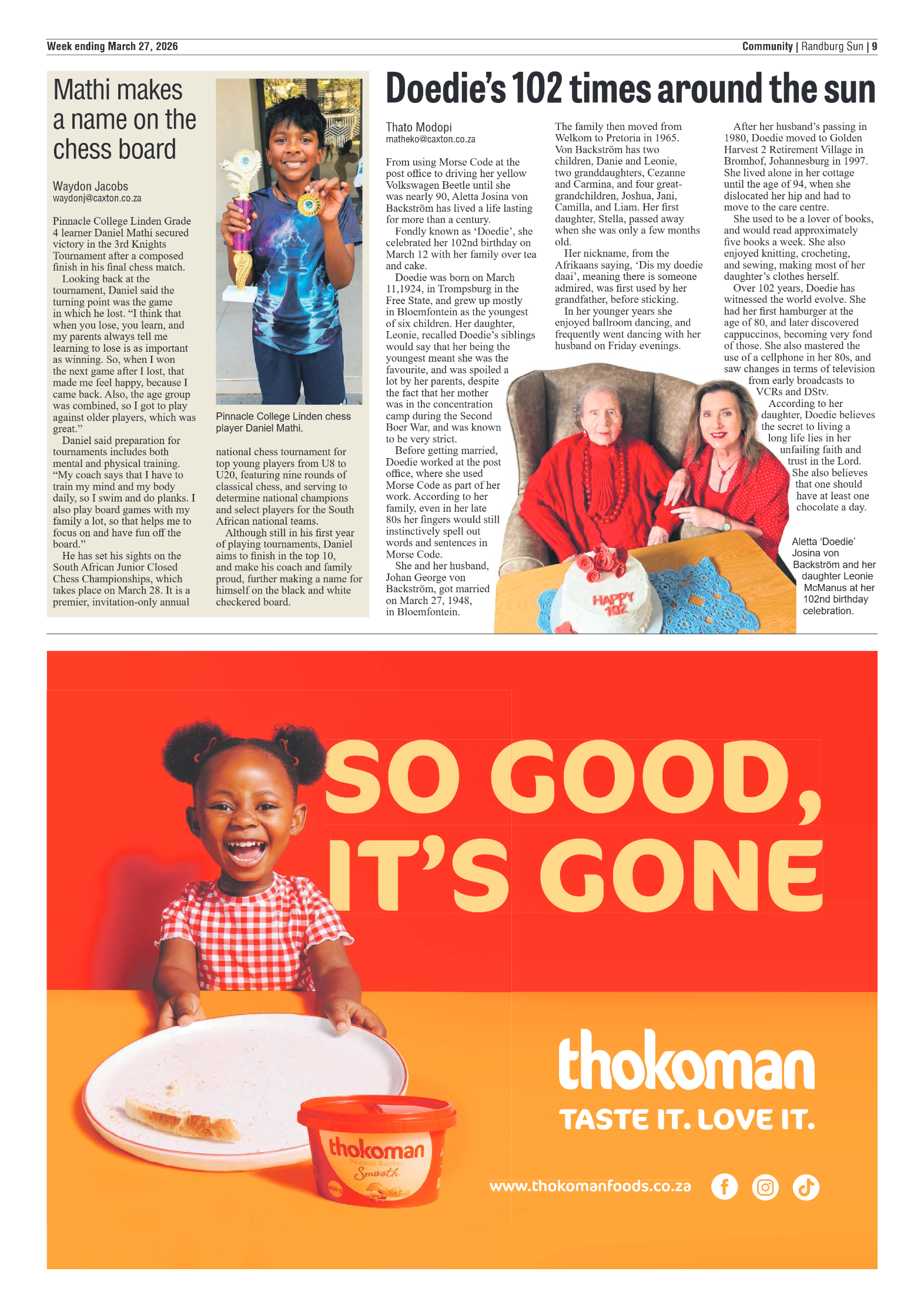 Randburg Sun 27 March 2026 page 9