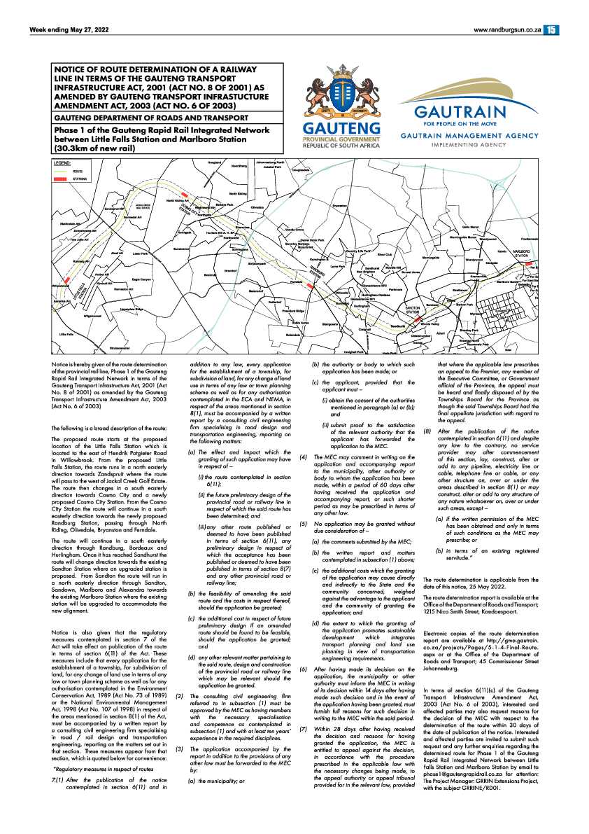 Randburg Sun 27 May 2022 page 15