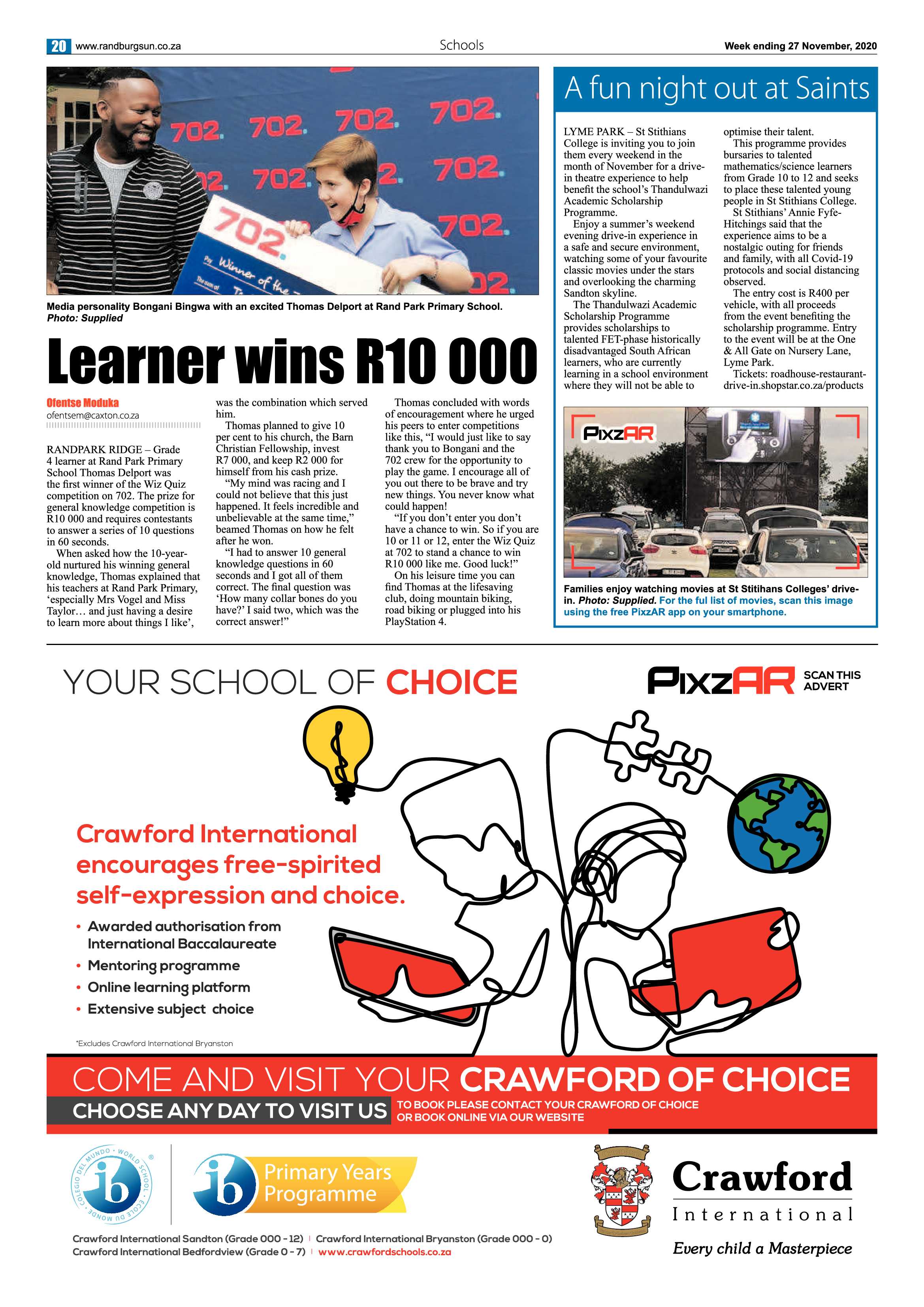 Randburg Sun 27 November 2020 page 20