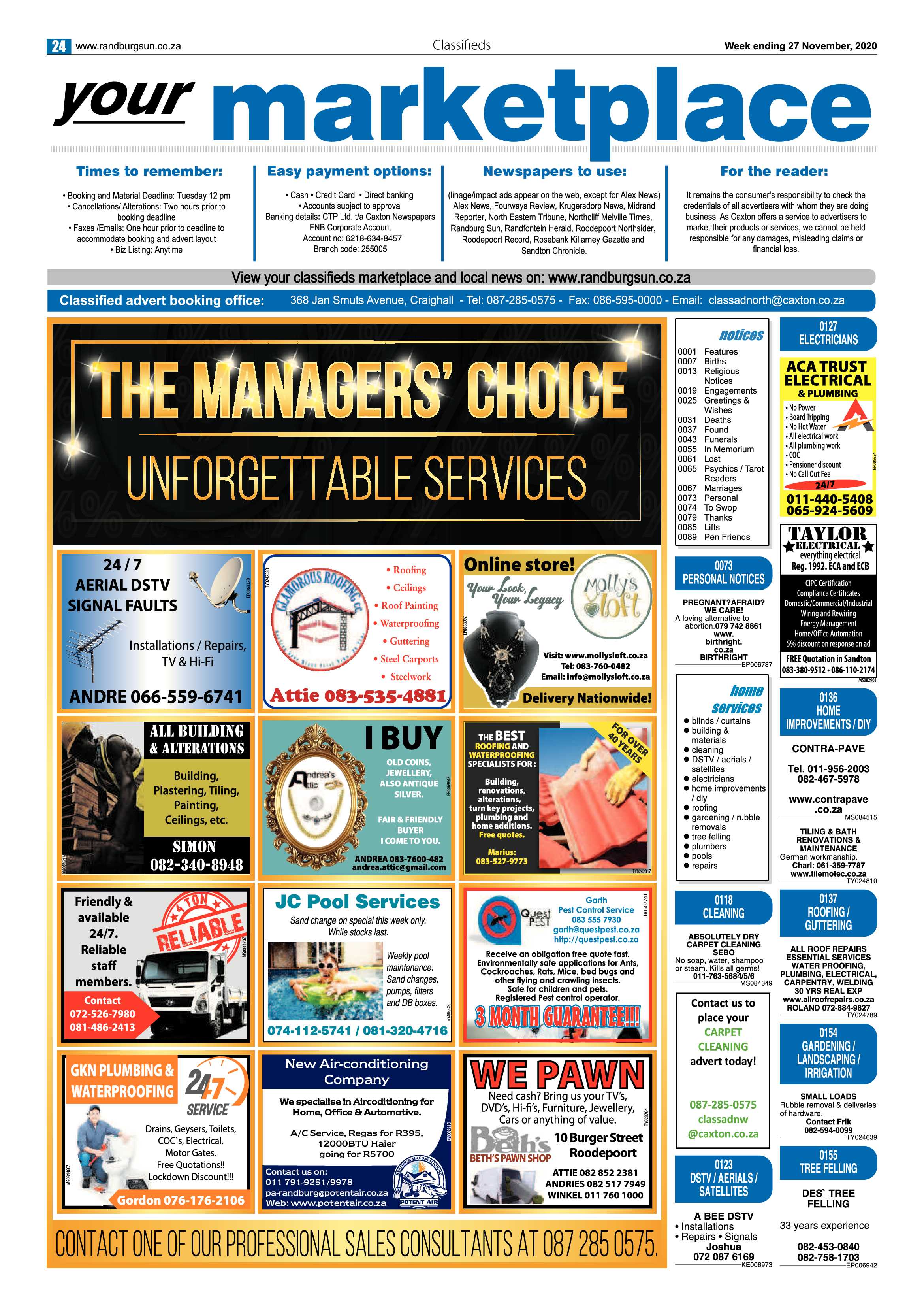 Randburg Sun 27 November 2020 page 24