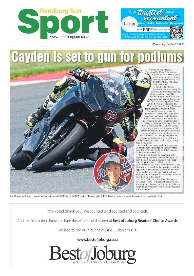 Randburg Sun 27 October 2023 page 16