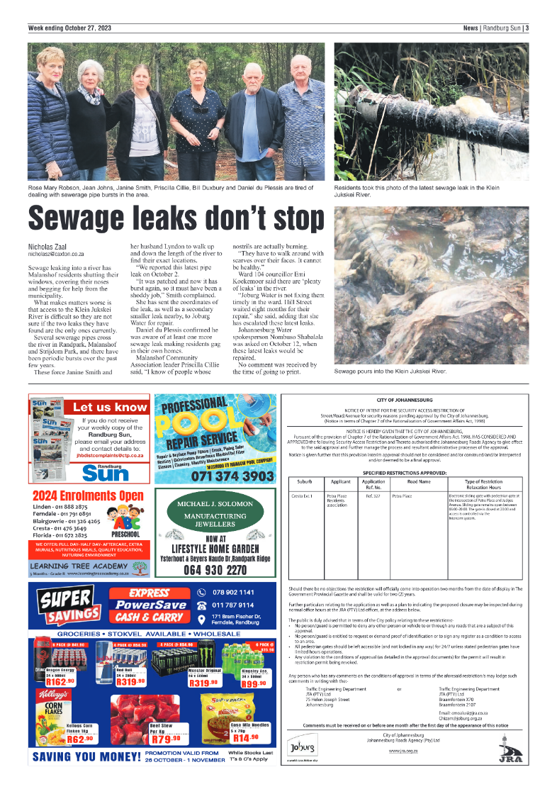 Randburg Sun 27 October 2023 page 3