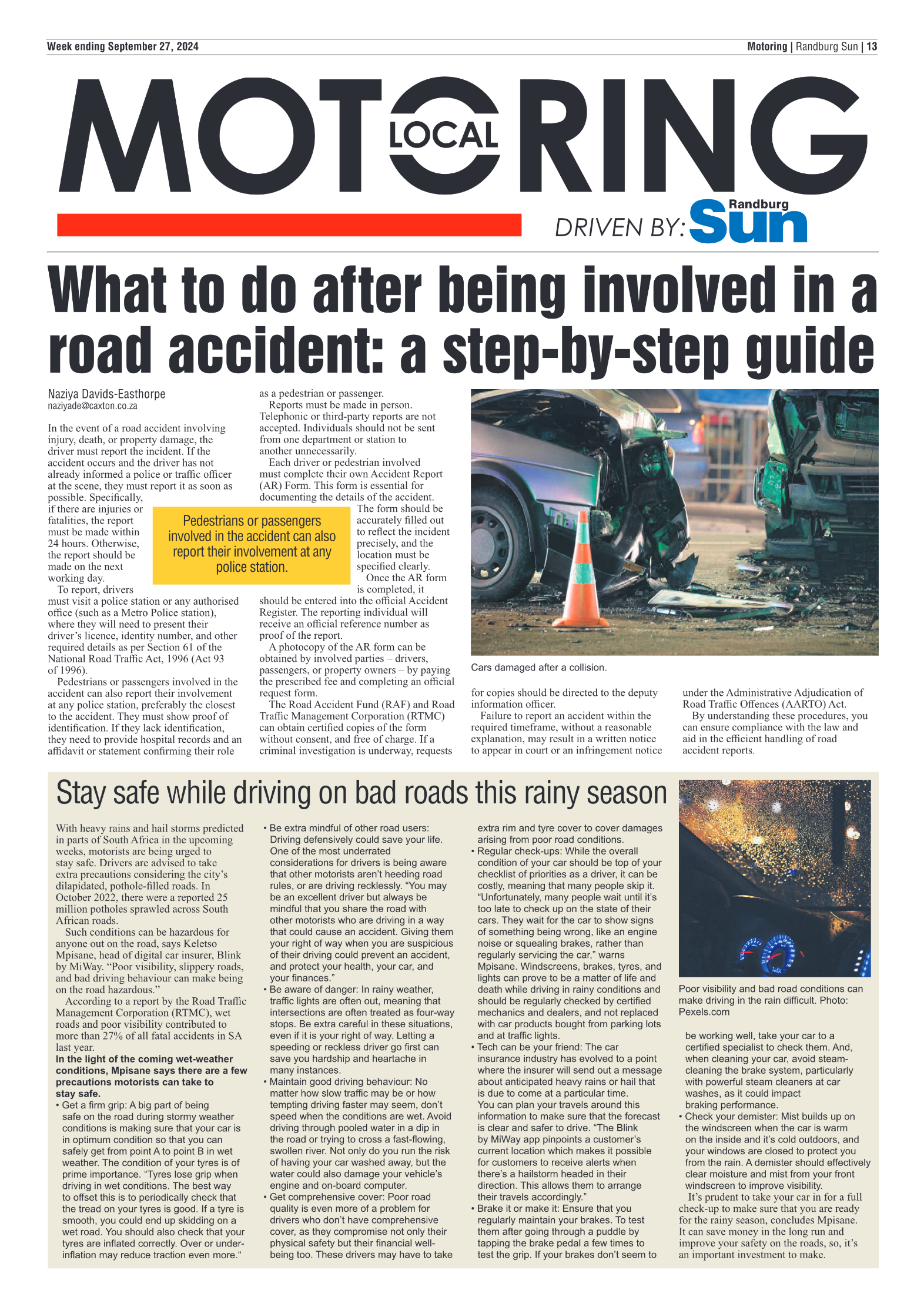 Randburg Sun 27 September 2024 page 13