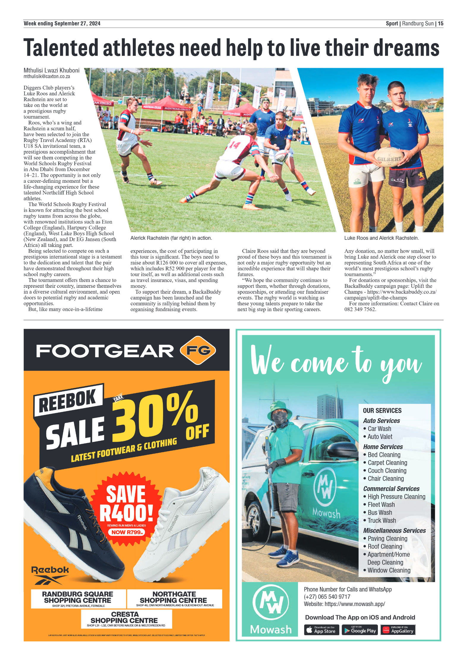 Randburg Sun 27 September 2024 page 15