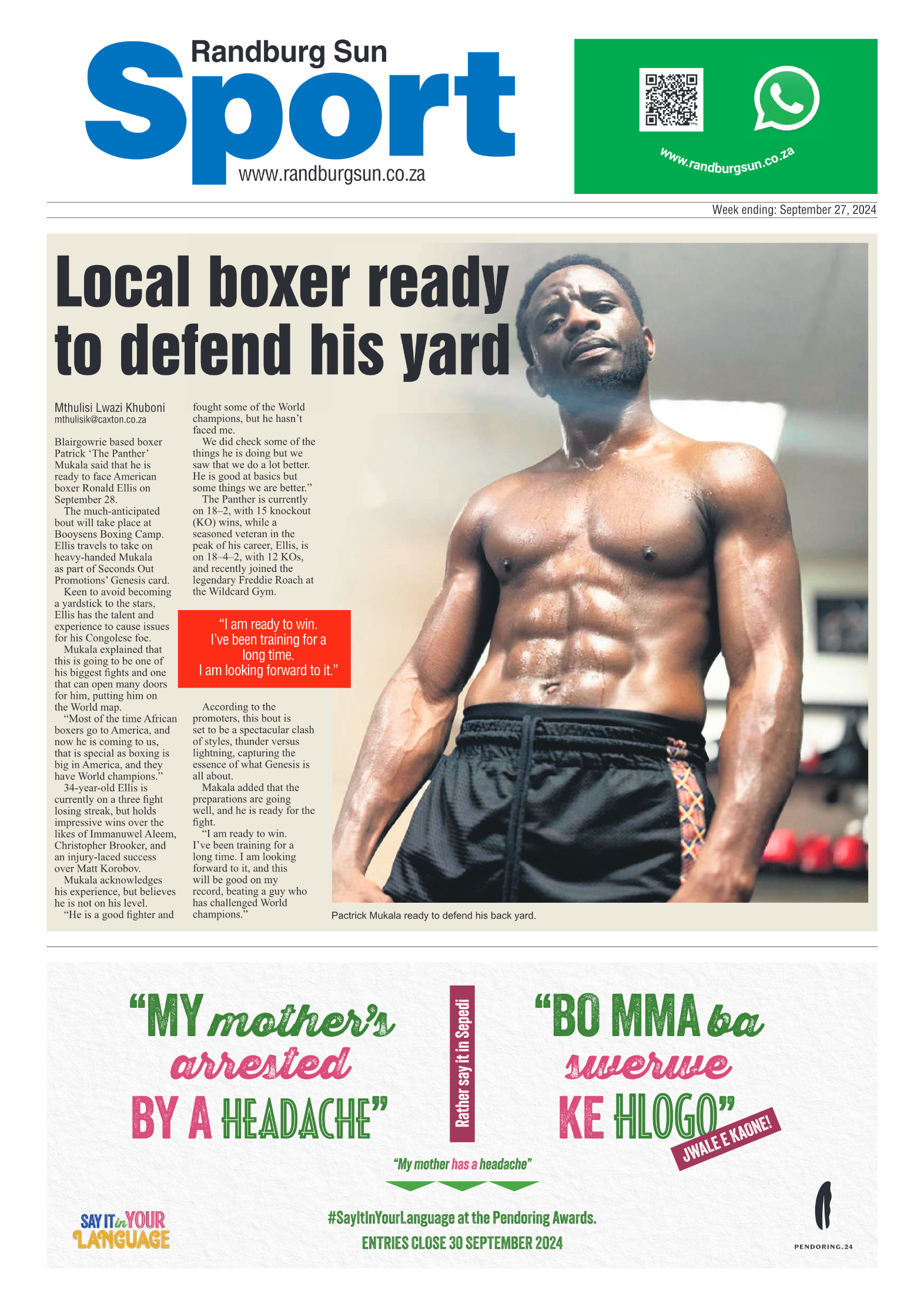 Randburg Sun 27 September 2024 page 16