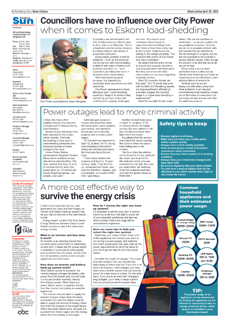Randburg Sun 28 April 2023 page 4