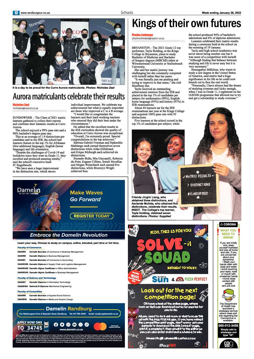 Randburg Sun 28 January 2022 page 12