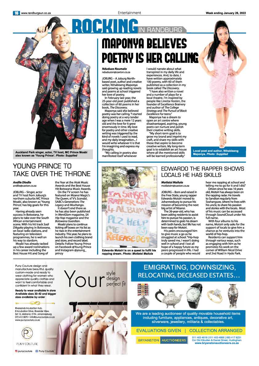 Randburg Sun 28 January 2022 page 16