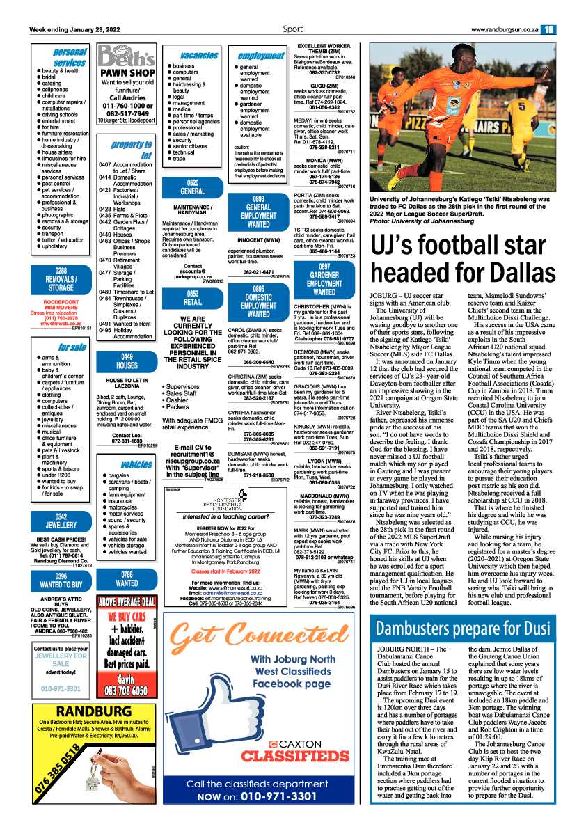 Randburg Sun 28 January 2022 page 19