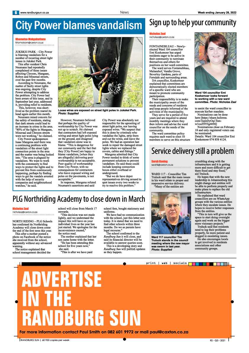 Randburg Sun 28 January 2022 page 6