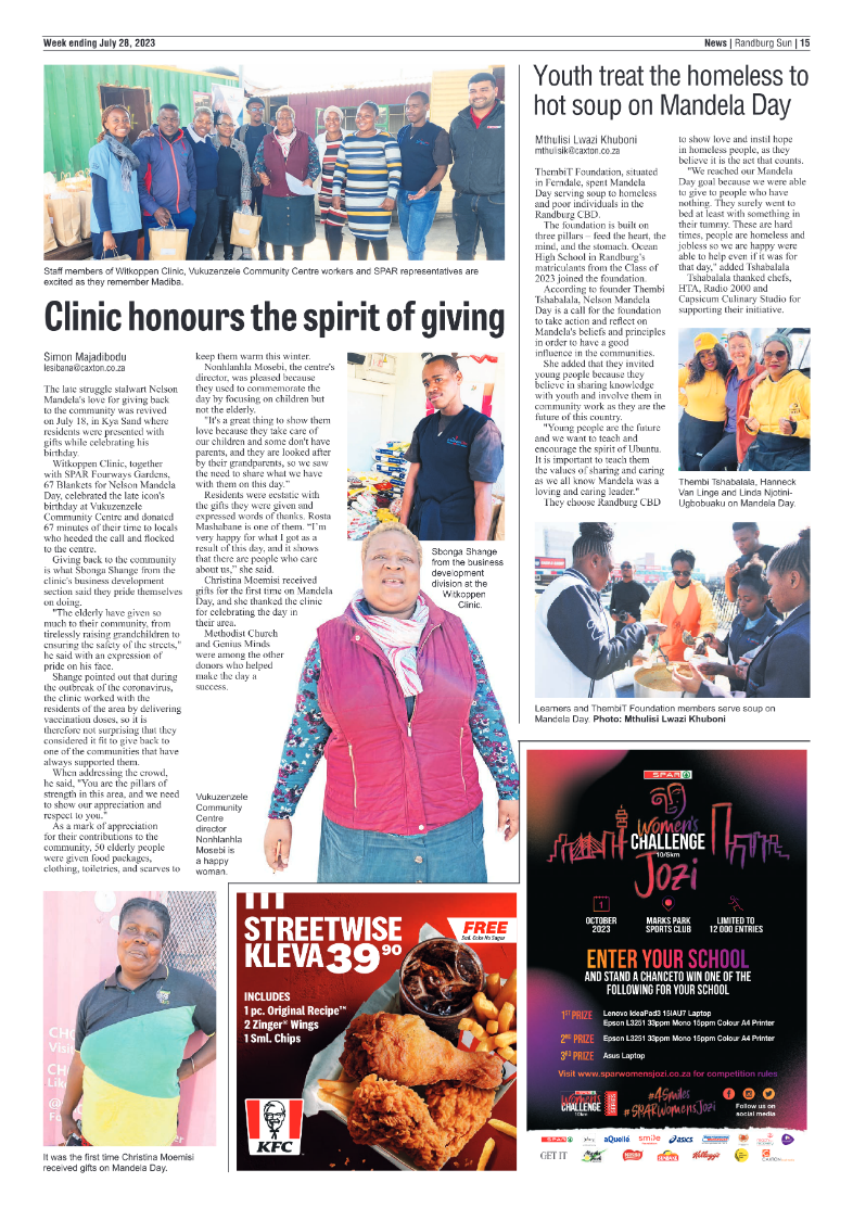 Randburg Sun 28 July 2023 page 15