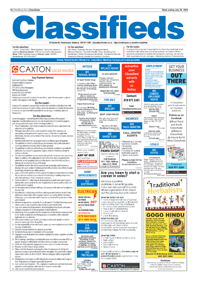 Randburg Sun 28 July 2023 page 18