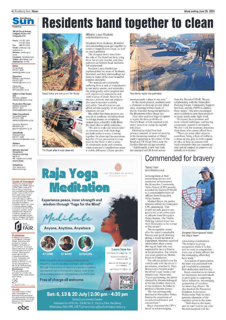 Randburg Sun 28 June 2024 page 4
