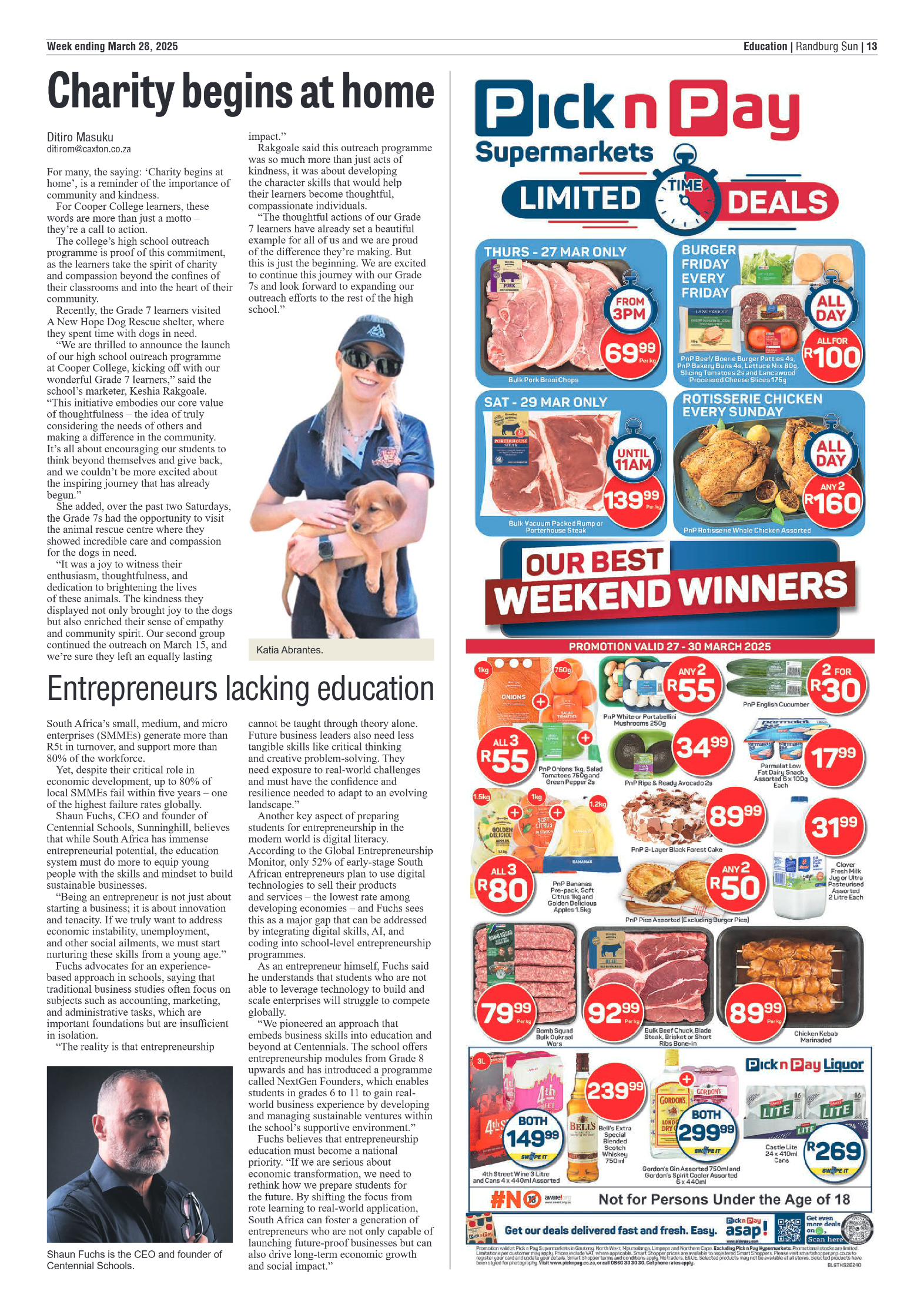 Randburg Sun 28 March 2025 page 13