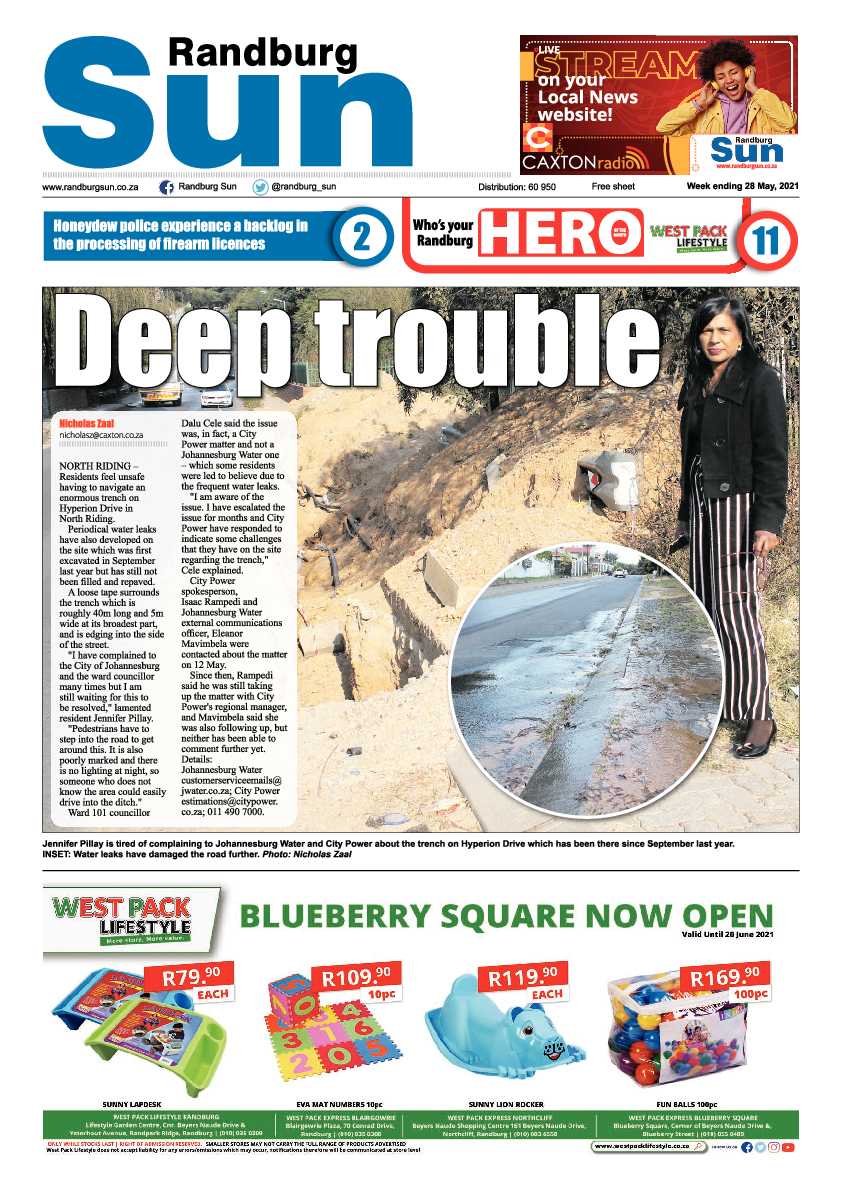 Randburg Sun 28 May 2021 page 1