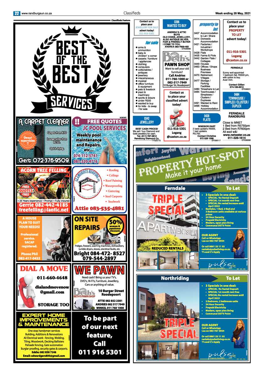 Randburg Sun 28 May 2021 page 22