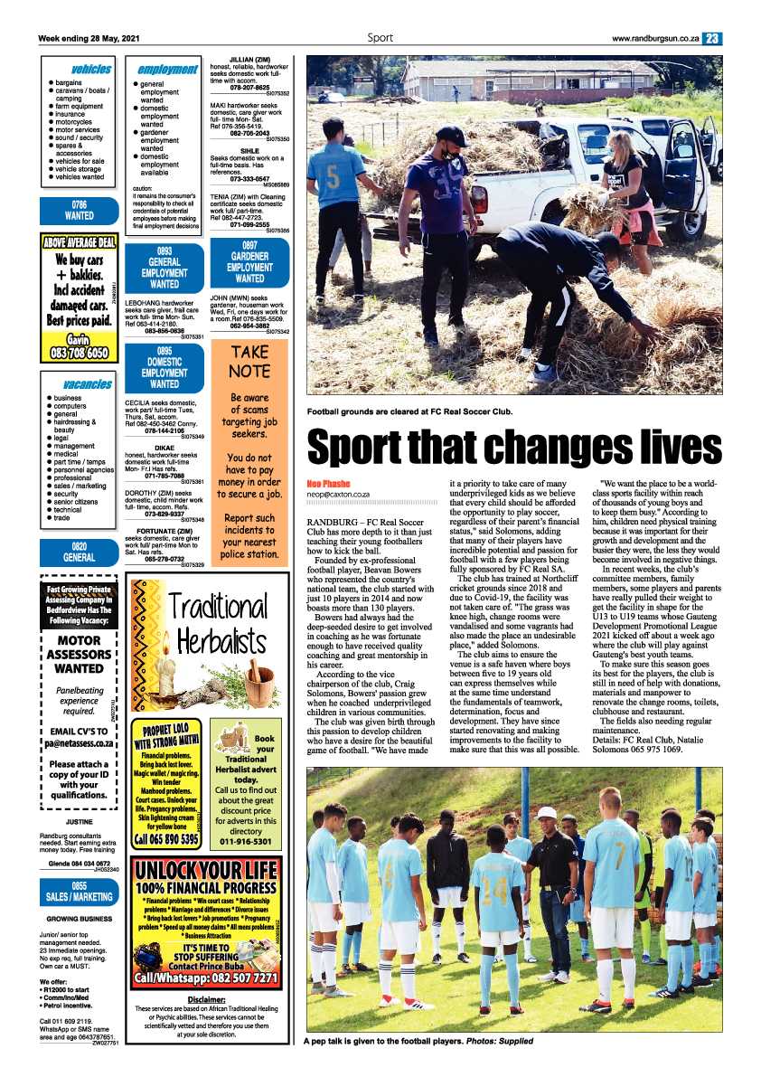 Randburg Sun 28 May 2021 page 23
